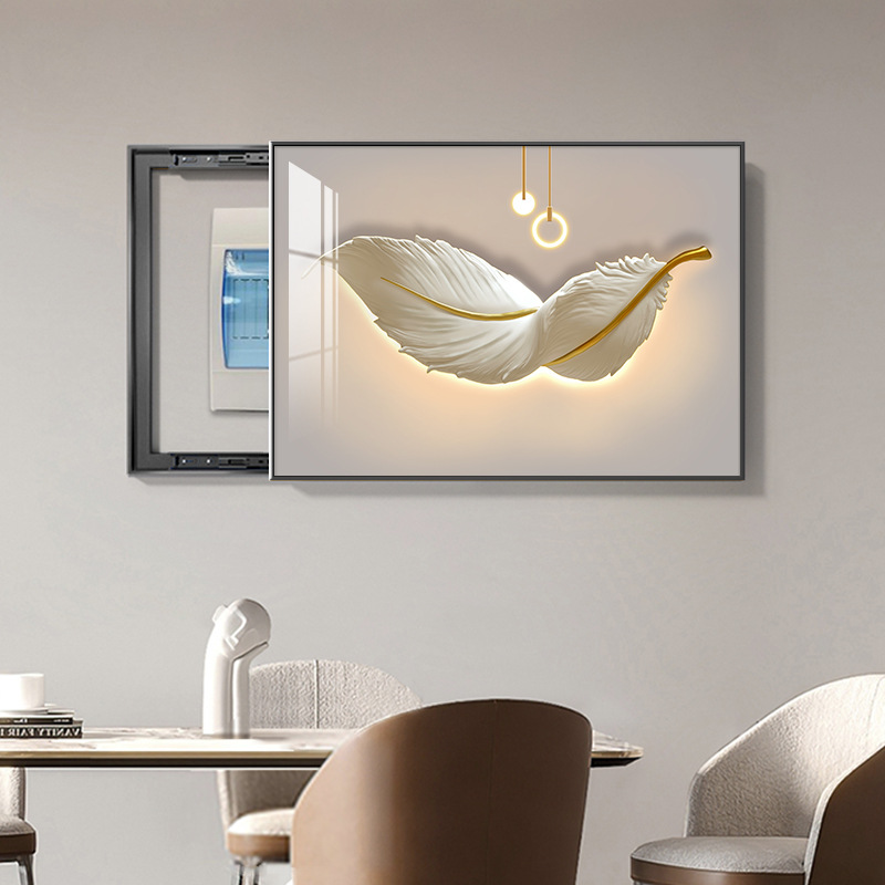 Light Luxury Electric Meter Box Decorative Painting 2025 New Living Room Distribution Box Electric Switch Box Shielding Box Power Main Switch Hanging Painting