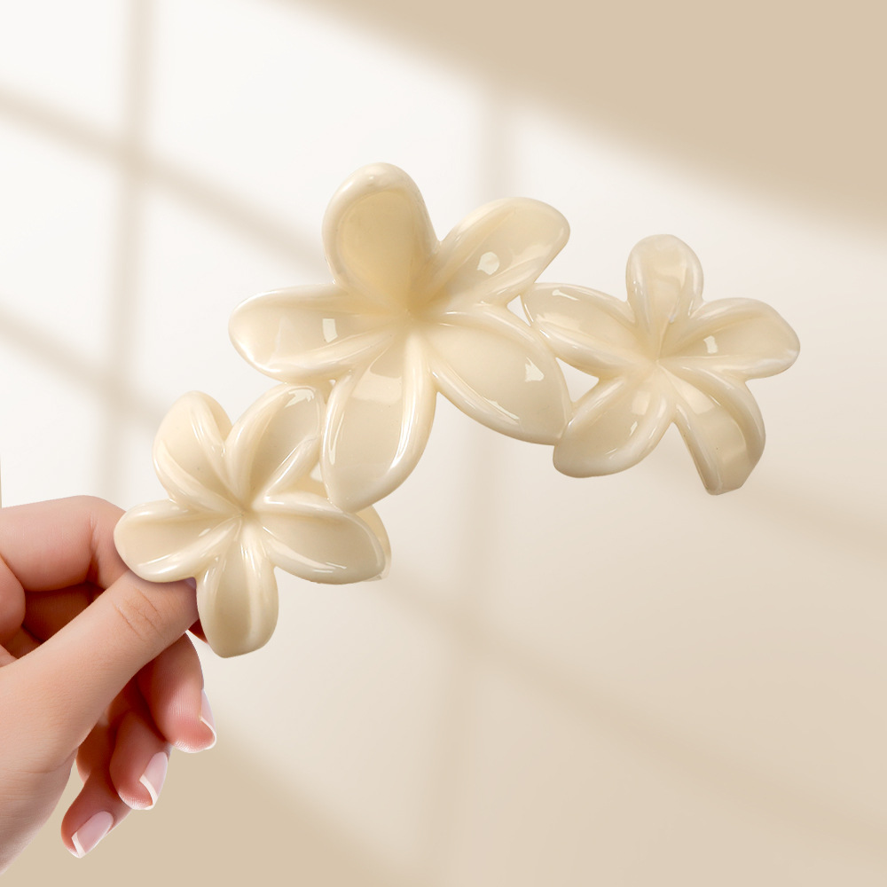 55g Weight Hair Clip, Hair Claws Hair Accessories Type 1 Piece Quantity Holiday Occasion ABS Material Flower, Fish, Shark, Plumeria Pattern All Seasons Season Women's Gender Sweet Style Sweet Women's Flower Fish Shark ABS Hair Clip Hair Claws 10