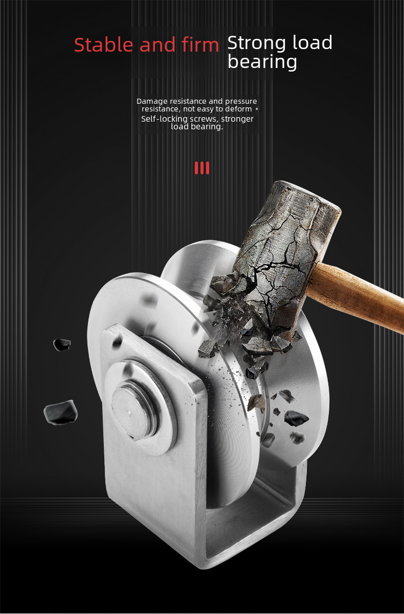 Stainless steel 304/201 track wheel U tripod pulley mobile door hanging wheel U type V type H type groove caster angle wheel