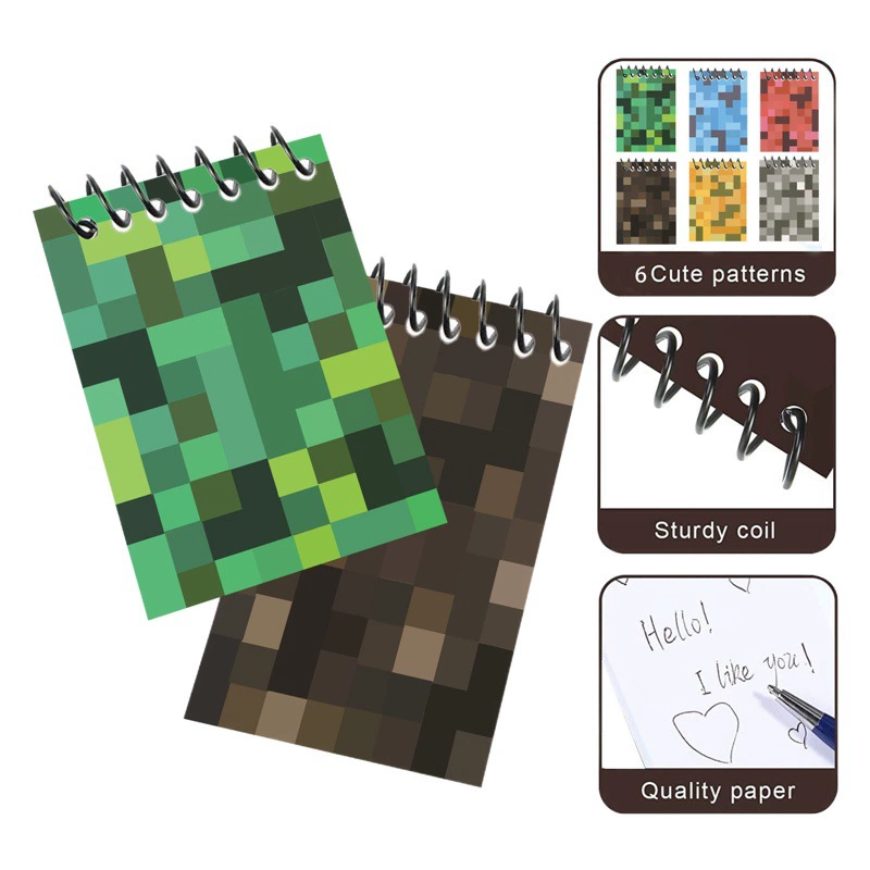 Amazon Новый мини спиральный блокнот Pixel Party катушка книга мини детский спиральный блокнот