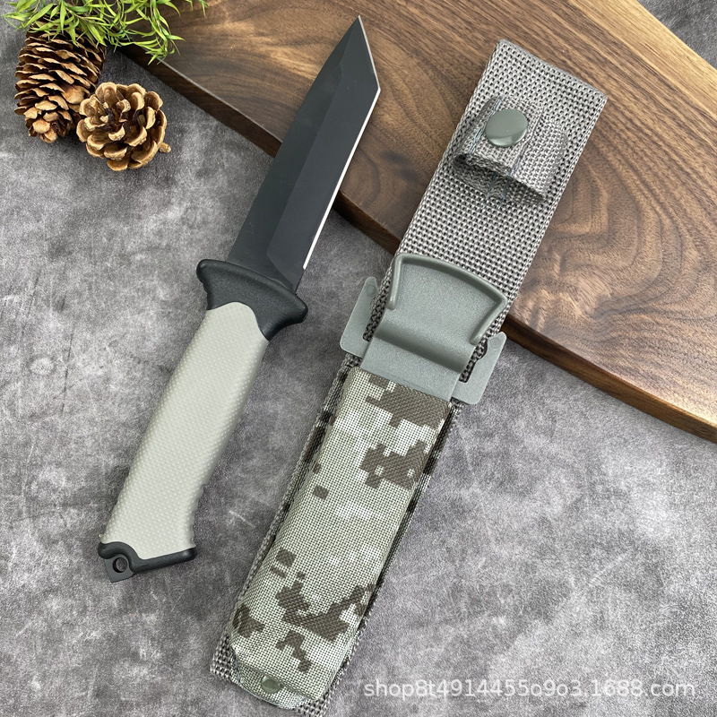 BG9 야외 스트레이트 나이프 + 위장 K 칼집