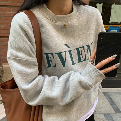 American Street Letter Print Long-Sleeve Hooded Sweatshirt Women Commuting Spring Autumn Winter Wide Unique Petite Versatile Hoodie Top