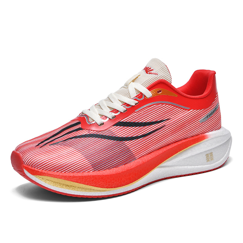 Nuevos juveniles de placa de carbono para correr carreras de velocidad de prueba física de entrenamiento de maratón profesional para hombres zapatos deportivos para correr