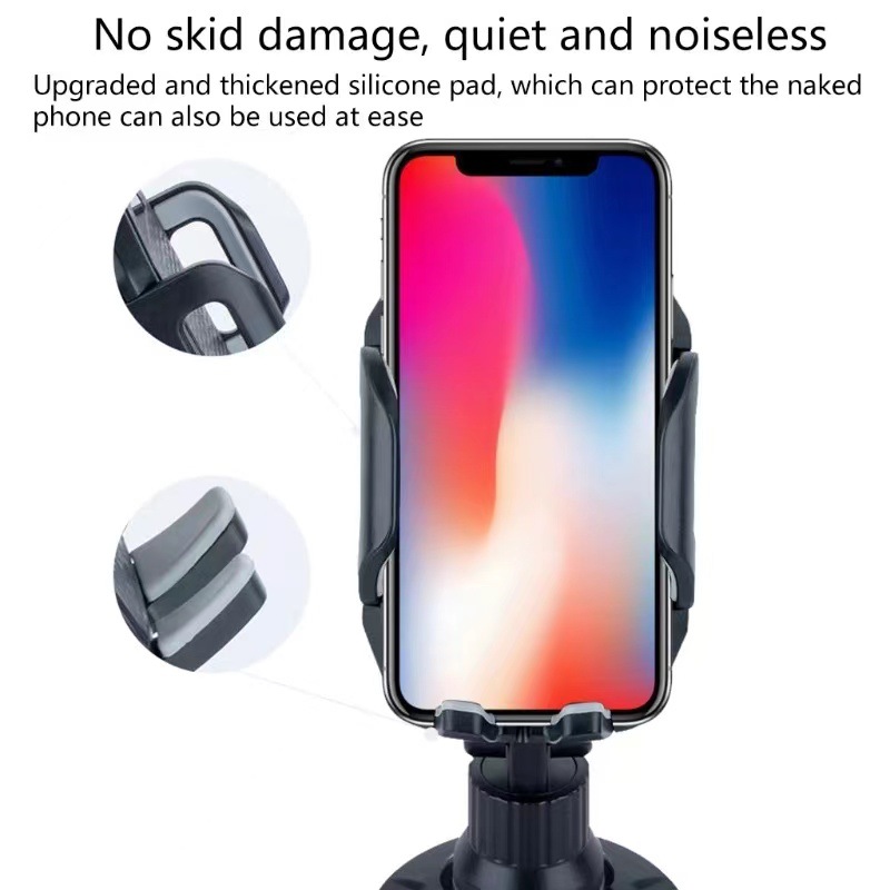 Cross-border Amazon car water cup holder mobile phone holder car folding bending rotating universal car navigation bracket