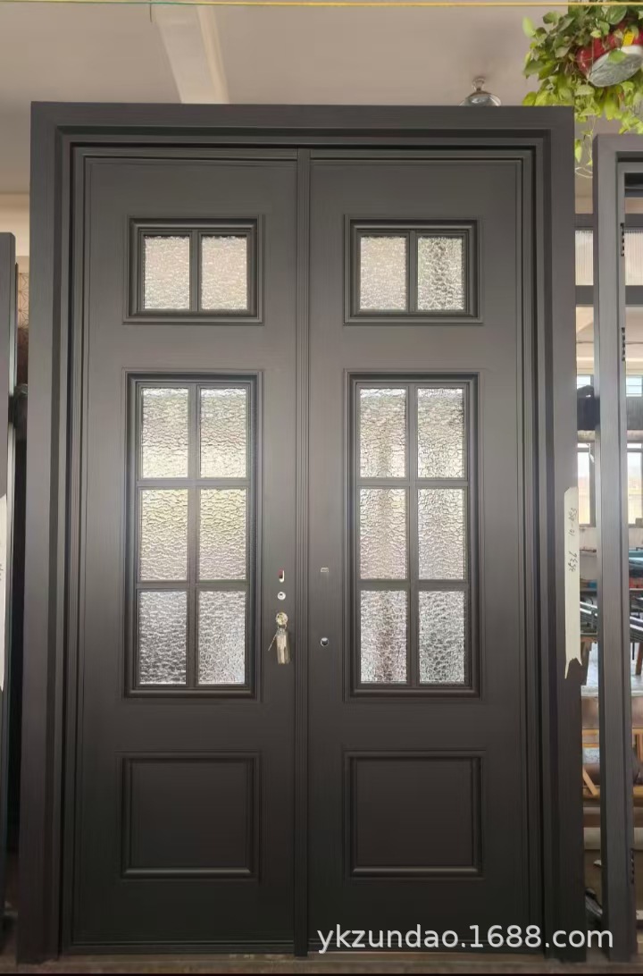 双开锌合金玻璃大门