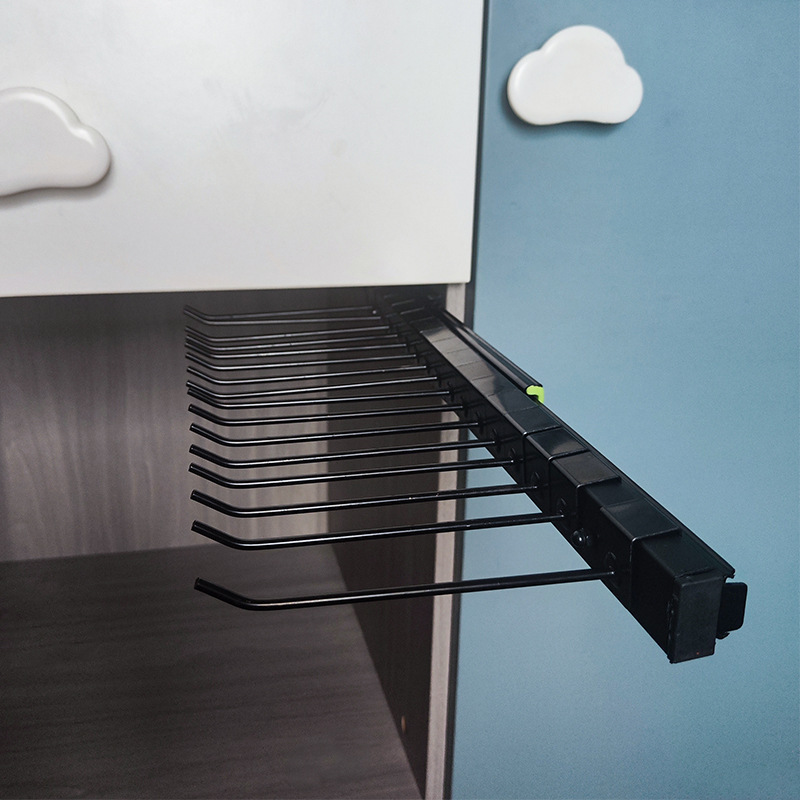 裤子滑轨货架伸缩挂杆自制置物架抽方管收纳T架衣柜滑轨内衣收纳