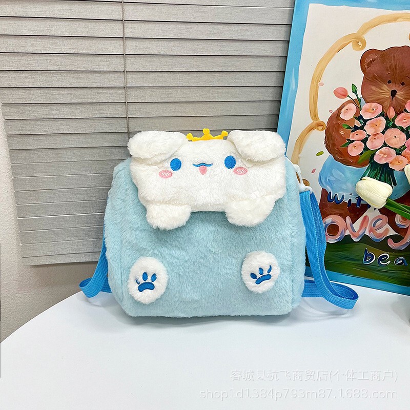 メーカー卸売ベルベットバッグ玩具クロミ斜めショルダーバッグいちご熊ぬいぐるみ日系ハンドバッグサンリオ|undefined
