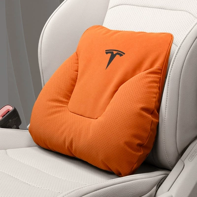 Headrest: Pillow, Car Seat Cushion, Car - horn-model-love-horse-orange-tesla-lumbar-support-one-pack