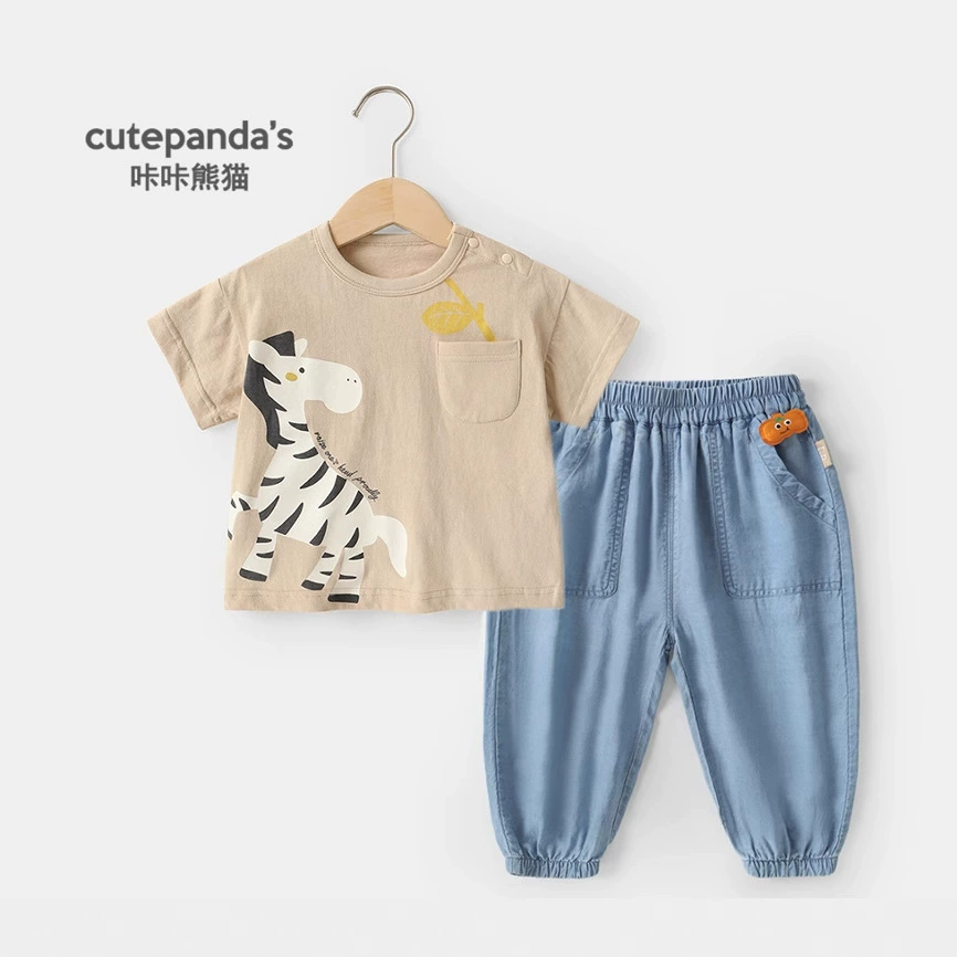 Mosquito repellent, set, summer children's summer clothing for leisure, with short sleeve, children's clothing