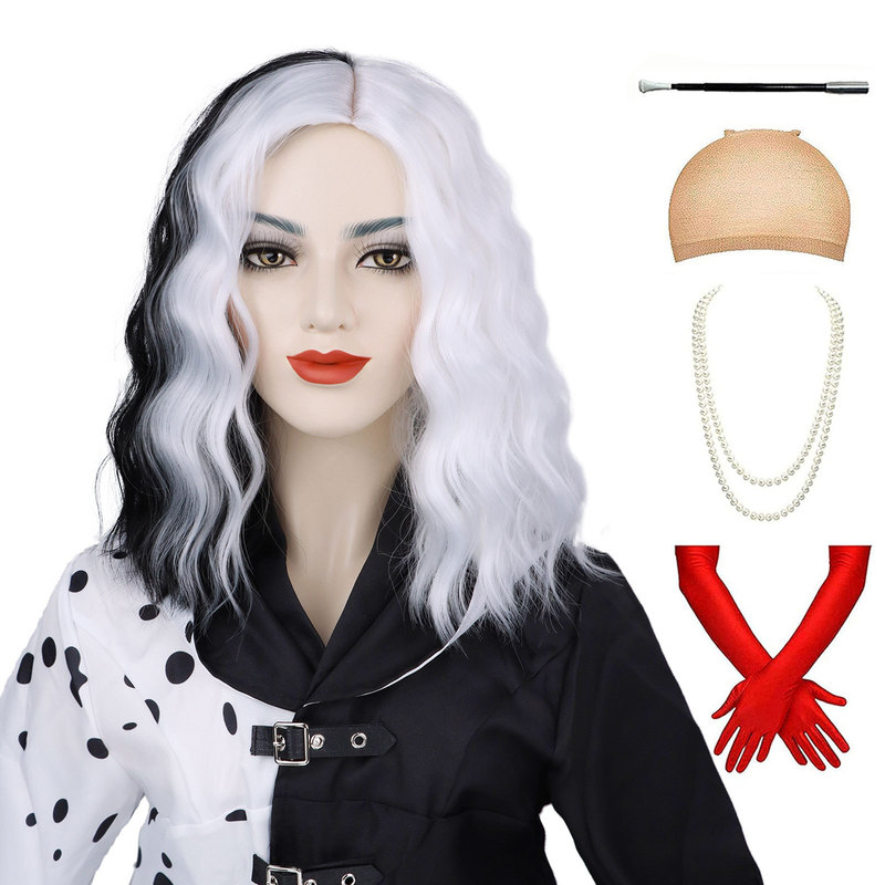 [Halloween explosions] short wave wig roll Ombre color role-playing Cosplay Bob wig