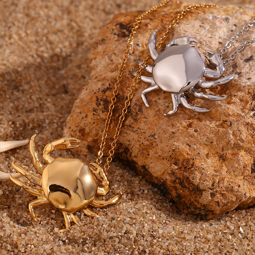 12g Weight Jewelry Set Classification Earrings + Necklace Quantity Holiday, Travel, Daily Occasion 316L Stainless Steel Material Crab Pattern Women's Gender Elegant, Lady, Streetwear Style Waterproof Non Tarnish, Surgical Steel, Plating Craft 316L Stainless Steel Crab Waterproof Non Tarnish Surgical Steel Elegant Lady Streetwear Jewelry Set For Women's 7
