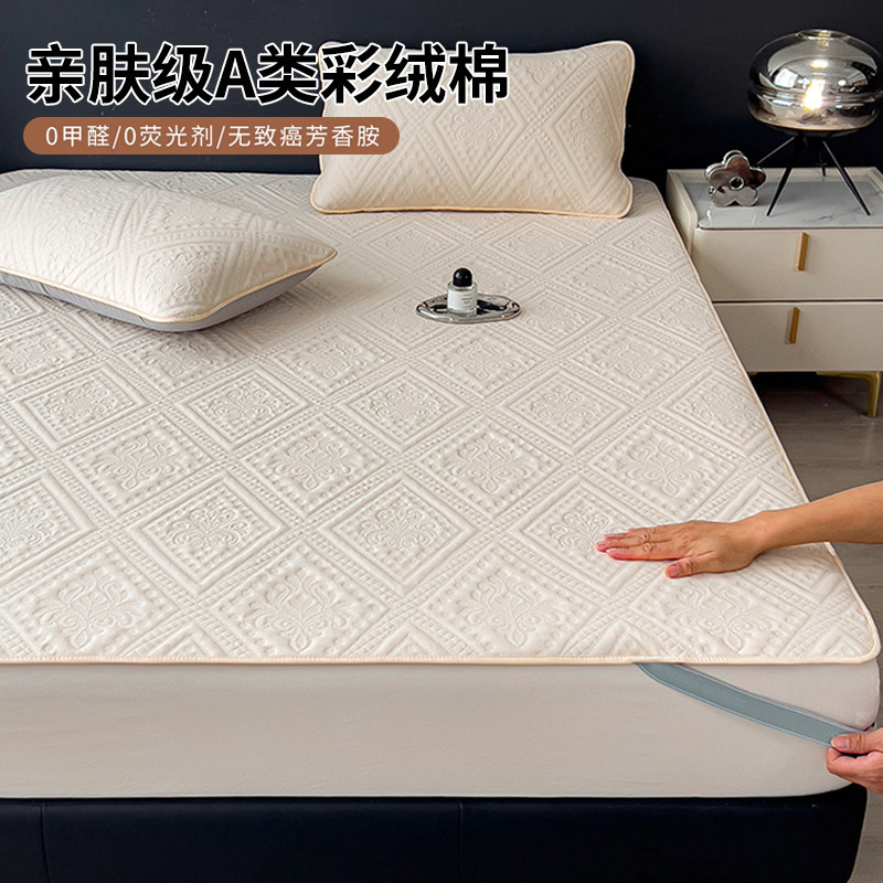 Colchón de clase madre y niño dormitorio doméstico almohadilla de algodón 1 m 5 cama de cama individual cama de cama lavable