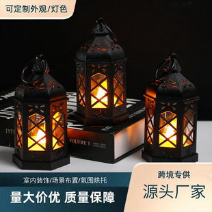 欧美摩洛哥风led跨境风灯电子蜡烛小油灯灯笼六角灯仿真桌面摆件-阿里巴巴