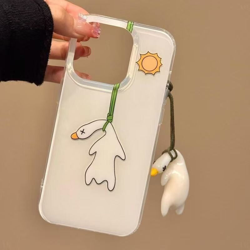 Exposure to Color-Changing Roast Duck for Millet 13/14Pro Simple Red Rice K80 Mobile Phone Case IMD White 15 Drop-Resistant