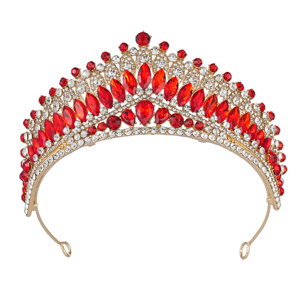 Corona Barroca para Novia de Aleación y Cristal, Incrustaciones de diamantes, para bodas y fiestas