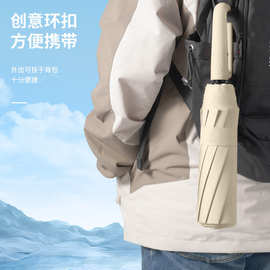 23寸环扣伞全自动10骨折叠晴雨两用大号抗风双人伞车载遮阳防晒伞