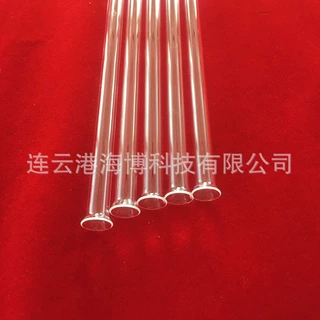 定制石英喇叭口试管 实验室透明石英试管 石英取样管