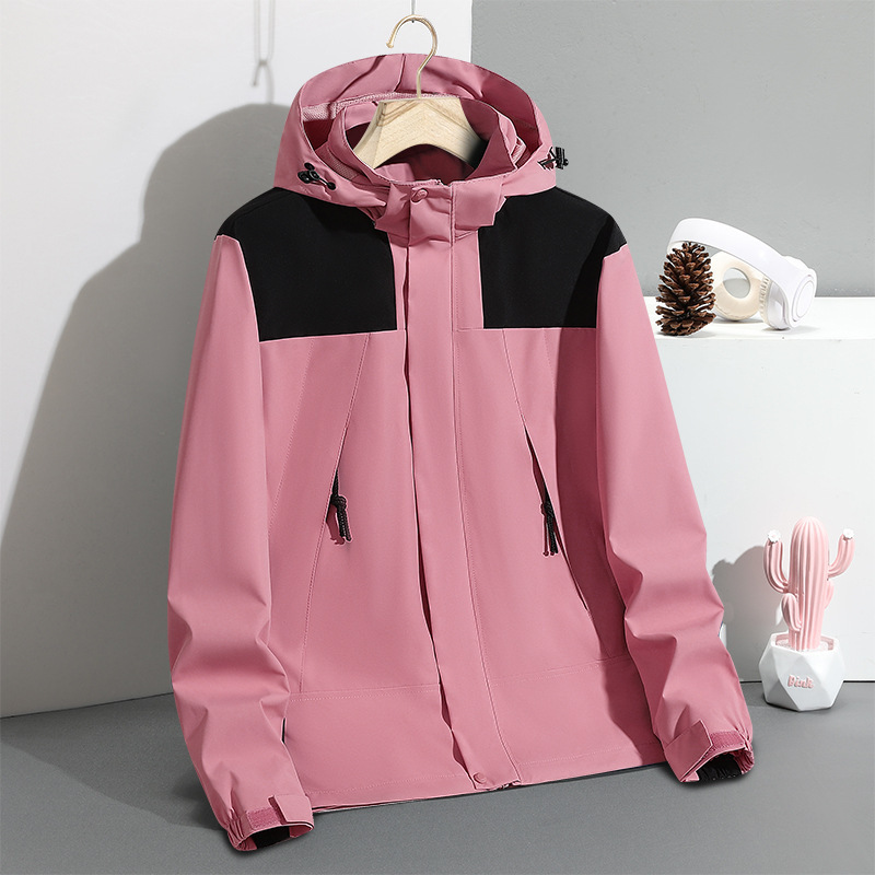 Spring and Autumn New Soft Shell Jacket for Men and Women Single Layer Windproof Waterproof Outdoor Mountaineering Jacket 1990 Single Jacket