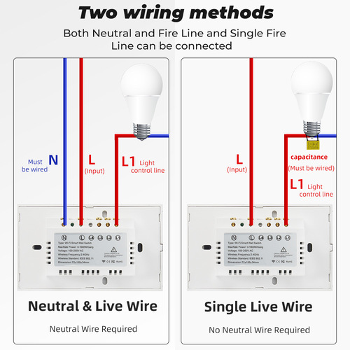 Tuya smart wifi bluetooth wall touch switch light 433 remote control mobile phone APP timing voice remote control