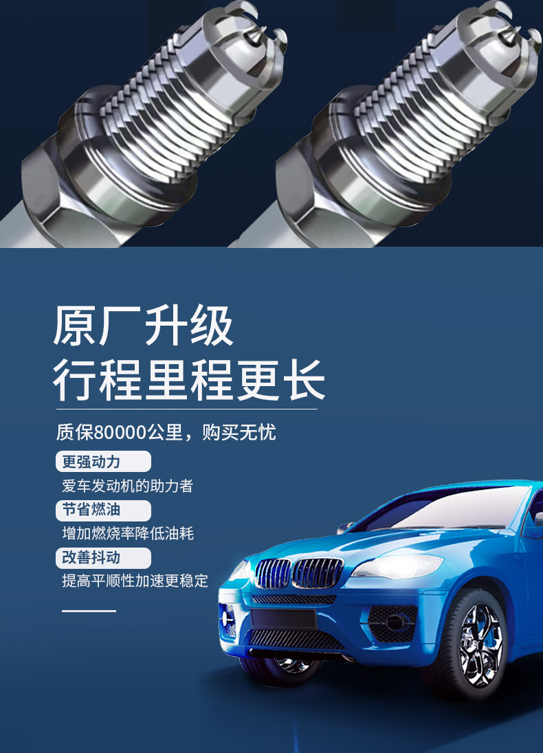 Turbocharged High-Performance Four-Pole Iridium Enhanced Version of the Original Double Iridium Spark Plug for All Car Models