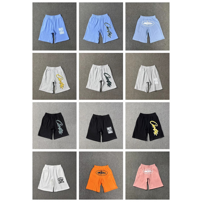 Corteiz Alcatraz Classic Print Summer New Street Loose Casual Trendy Brand Hip-Hop Five-Point Shorts for Men