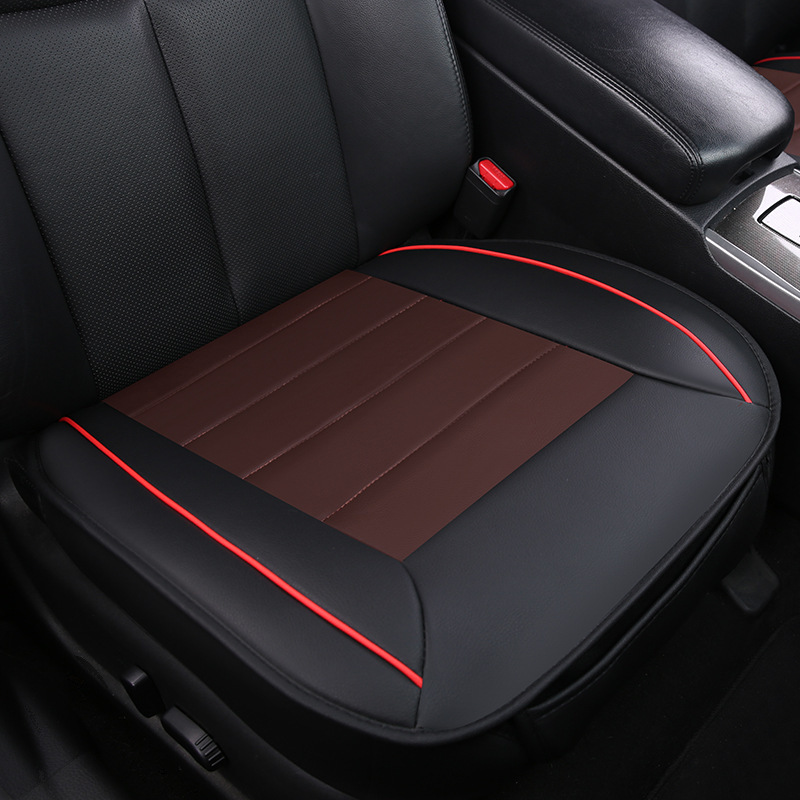 Seat Cushion Full: Universal Seat cushion, seat cover - black-and-coffee-front-seat-single