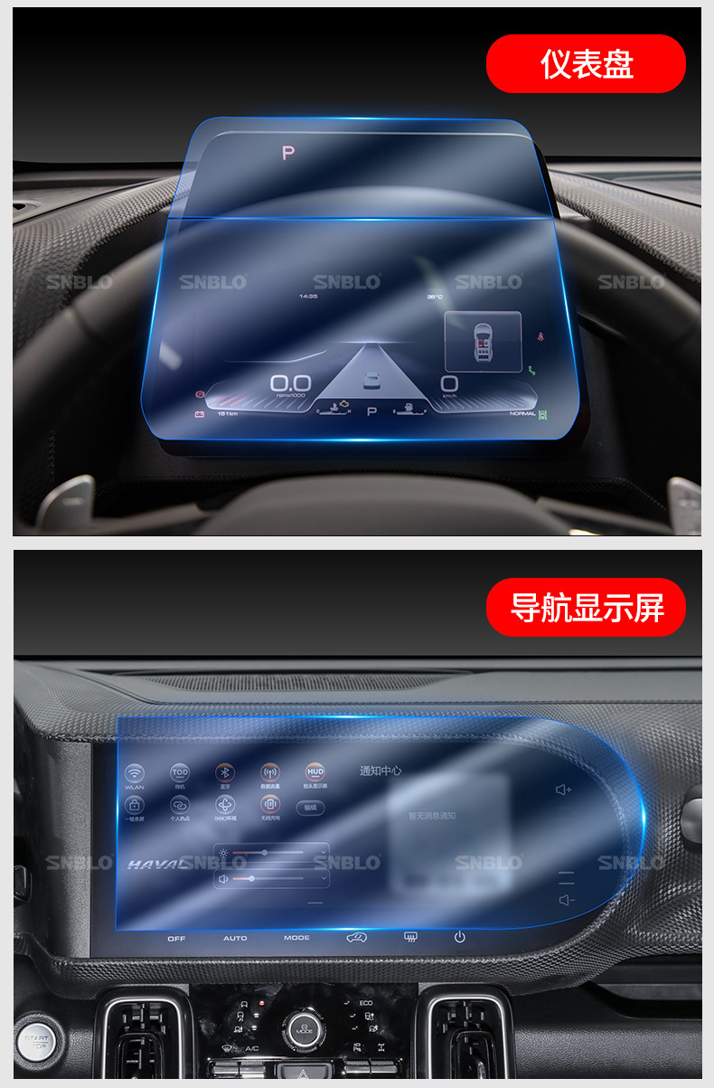 Suitable for Haval Big Dog Interior Film Screen Central Control Gearbox Transparent Tpu Special Interior Protective Film-Tpu