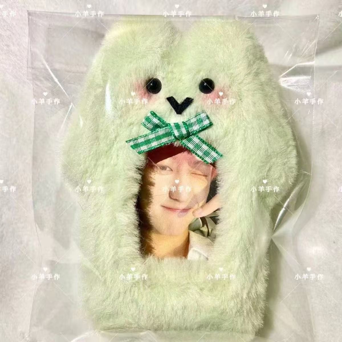 Ins coreano lindo chocolate de menta, ratas y ratas codiciosas, cubierta de tarjetas de peluche, estudiantes de 3 pulgadas, cubierta de almacenamiento de tarjetas pequeñas.