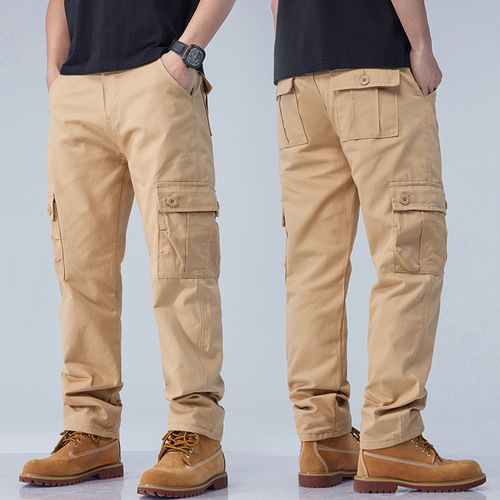Men's Work Pants with Multiple Pockets, Loose Straight Leg, Export, AliExpress, Amazon Best Seller, Sports, Outdoor, Durable