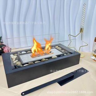 French Alcohol Fireplace Courtyard Indoor Heating Stove Household Desktop Decoration Ethanol Stove Homestay Real Fire Fireplace