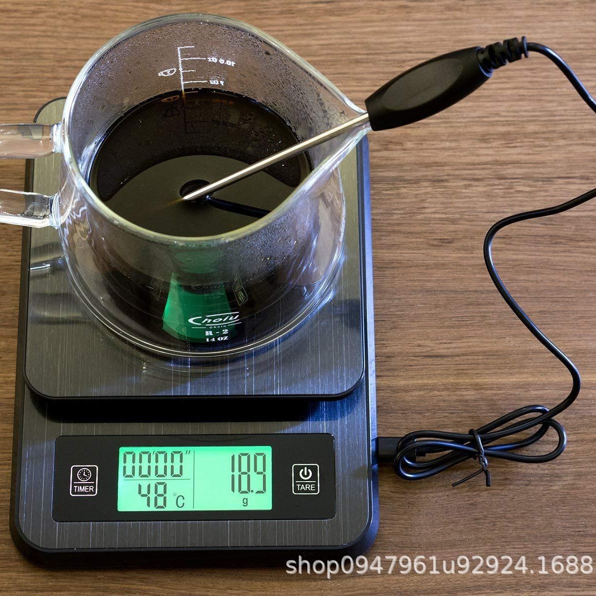 新款经典款多功能厨房秤 手冲咖啡电子秤 3KG/0.1G  带探针