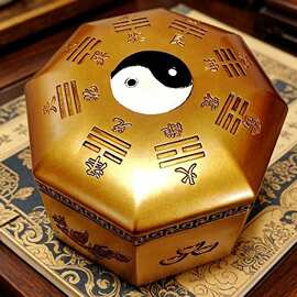源头聚财神兽吉祥太极八卦收纳盒客厅玄关装饰道家文创礼品小摆件