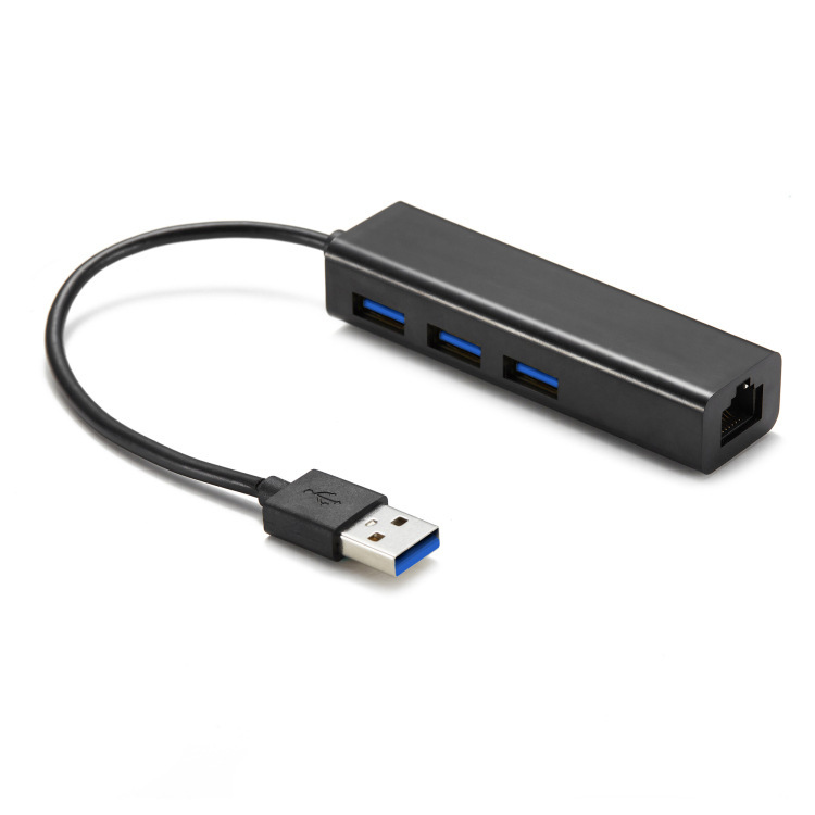 Usb3.0ギガドライブ無料ネットワークカード3ポート付きusb 3.0 hub回転rj45外付け有線アルミ合金ネットワークカード|undefined