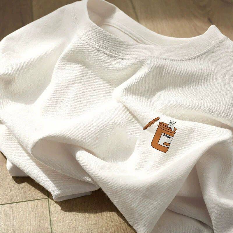 면 짧은 소매 통조림 고양이