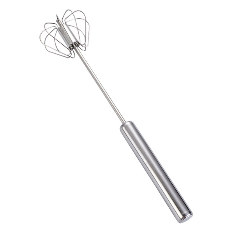 Cruz-Espejo al por mayor manual de acero inoxidable batidor de huevos de crema prensa semi-automática de rotación varilla de agitación para la cocina