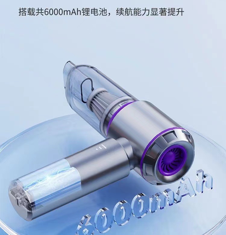 Cross-border new car wireless vacuum cleaner brushless three-speed large suction blowing suction integrated hand-held household dust blower