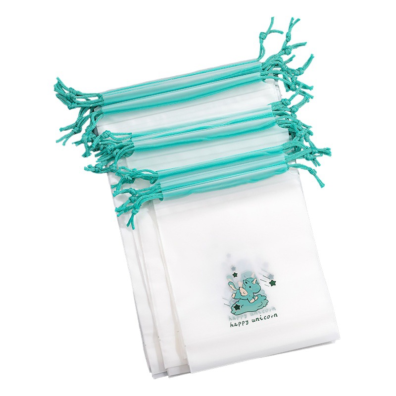 Unicornio helado bolsa de cordón toalla calcetines bolsa de embalaje de plástico PE engrosada bolsa de cordón ropa interior embalaje bolsa de cordón