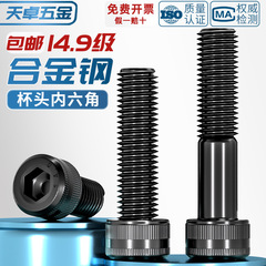 グレード 14.9 高強度六角穴付きネジとボルト合金鋼黒延長ネジ M6M8M10M12M14M16