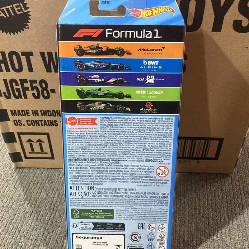 JGF58 2024 Fórmula 1 coche deportivo modelo de aleación de cinco paquetes