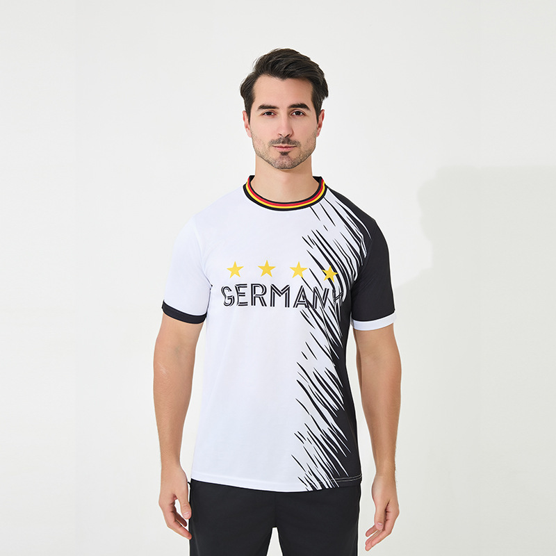 2024 Camiseta de la Copa de Europa de manga corta Francia Alemania Copa América Camiseta de fútbol Copa del mundo Argentina Camiseta de aficionados