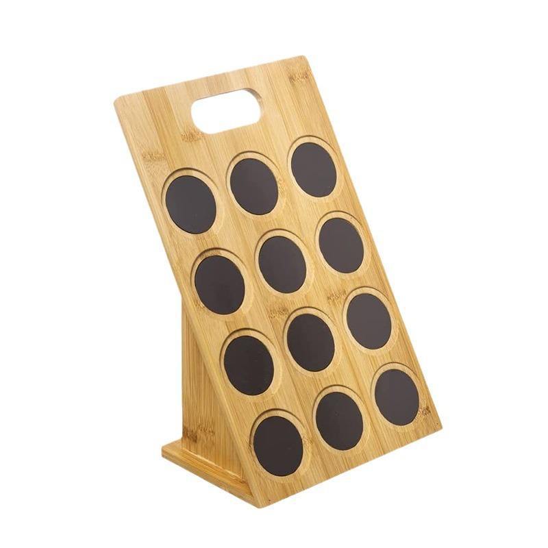 Estante de condimento de bambú estante de almacenamiento de botella de condimento de mesa de cocina doméstica estante de almacenamiento multifuncional