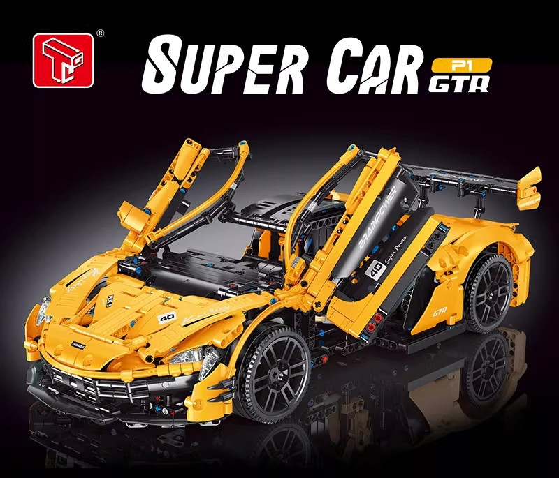 Pegol T5040 McLaren coche deportivo ensamblaje modelo de bloques de construcción puede ser controlado remotamente grupo mecánico pequeño juguete de partículas image 7