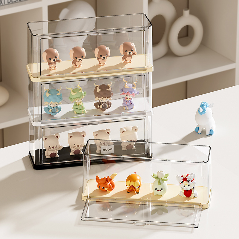 手作りブラインドボックス収納ボックス重ね展示ボックス防塵PETプラスチックボックス展示棚人形人形人形展示ボックス|undefined