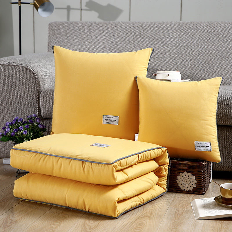 심황-간단한 자수 베개 이불