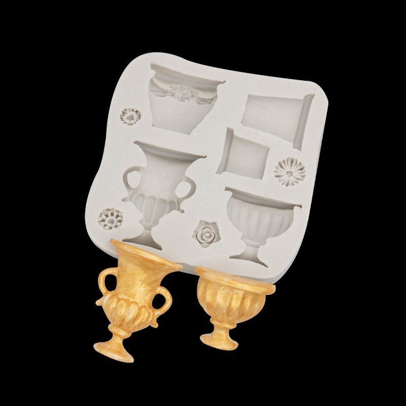 Nueva maceta flor molde de silicona DIY pastel de chocolate decoración fondant molde herramienta para hornear