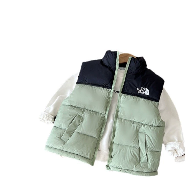 Children's demi-season vest with down, jacket for men and women girl's, increased thickness, for teenagers, Korean style