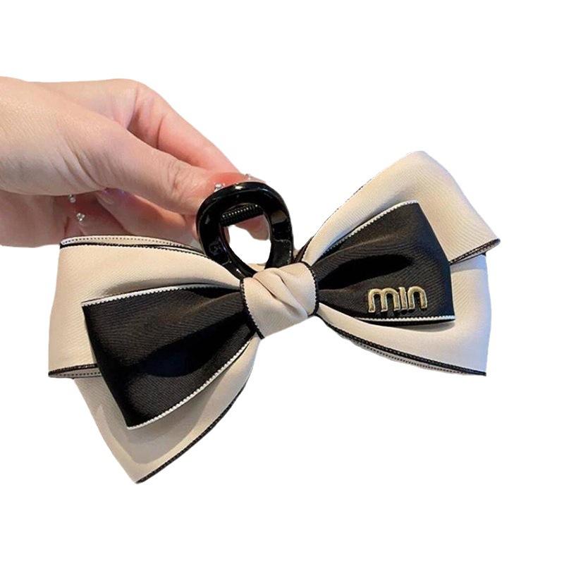 Net red style hair clip female back head bow updo hair clip shark clip hair accessories clip 2023 New ins