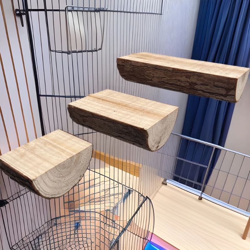 Plataforma de Salto de Madera para Loros de Abeto, Juguete para Aves y Ardillas image 2