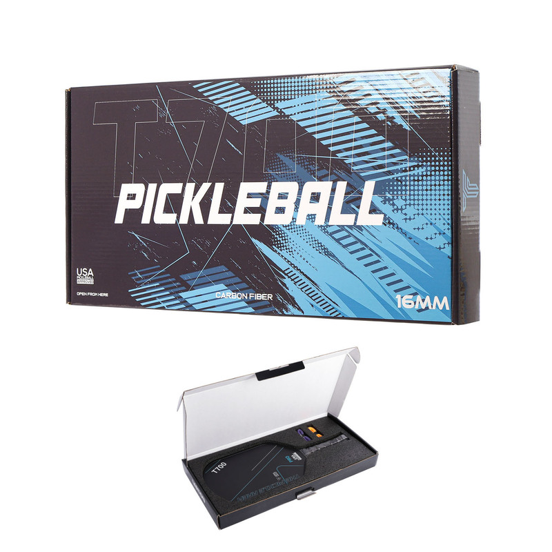 Pickleball Racket Hard Case Single T700 Carbon Fiber Matte Hot-Pressed Corrugated Color Box Storage Packaging with Sponge Lining