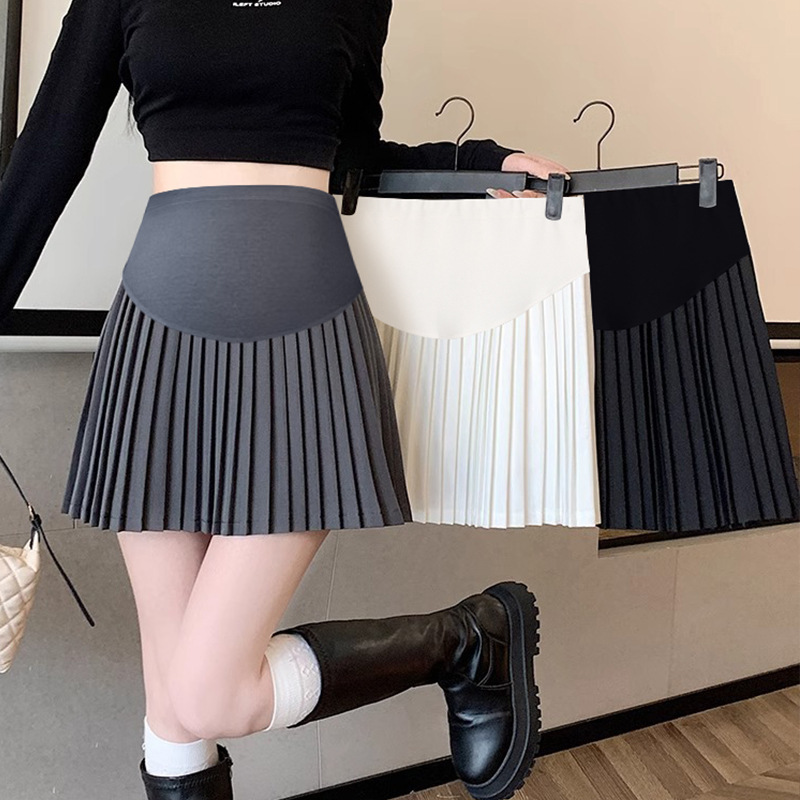 Pregnant Women's Skirt Summer New Style Small Chanel Style Suit Pleated Trendy Mother's Abdomen-supporting Skirt Temperament Age-reducing Pregnant Women's Skirt